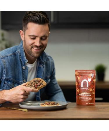 Naturya Organic Cacao Crunch Breakfast Boost - Rich in Omega-3 and Protein with Hemp Seeds Mulberries Chia Gluten-Free Vegan - 150g - Buy Online on GoSupps.com