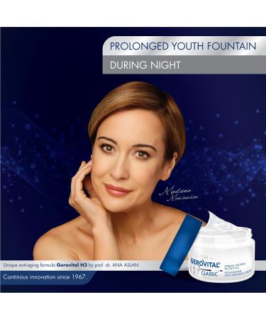 GEROVITAL CLASSIC Anti-Wrinkle Night Face Cream with Hyaluronic Acid & Vitamin E | Hydrate & Regenerate Skin - 50 ml - Buy Online on GoSupps.com