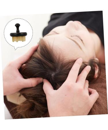 Beavorty 3 STK Massage Gua Sha Brush Set - Handheld Sandalwood Massage Comb for Back Care - Purple & Black 6x6cm - Buy Online on GoSupps.com