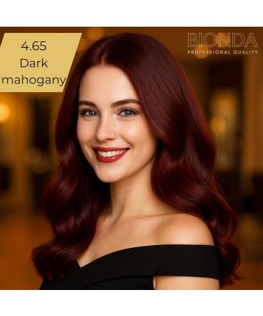 BIONDA Professional Permanent Hair Coloring Color Cream 426 Dark Mahogany 200ml Double pack Keratin & Moringa Care Longlasting intensive color with shine 100 gray hair coverage - Buy Online on GoSupps.com