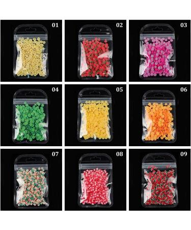 15 Bags Colorful 15 Patterns DIY Nail Art Tips 3D Fruit Tiny Slices Polymer Clay Mixed Styles Nail Art Stickers - Buy Online on GoSupps.com