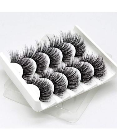 RN BEAUTY 3D False Eyelashes Set - Handmade, Ultra Light, Reusable | Synthetic Fibers & Mink Hair | Soft, Fluffy, Long Wispies for Volume | Makeup Eye Lash Extension - 5 Pairs (3D-C) - Buy Online on GoSupps.com