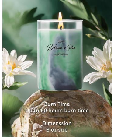 IZIDDO Colorful Scented Candles - Balsam & Cedar Aromatherapy 8oz | Handmade Long Lasting Home Candle | Perfect Housewarming Gift for Women - Buy Online on GoSupps.com