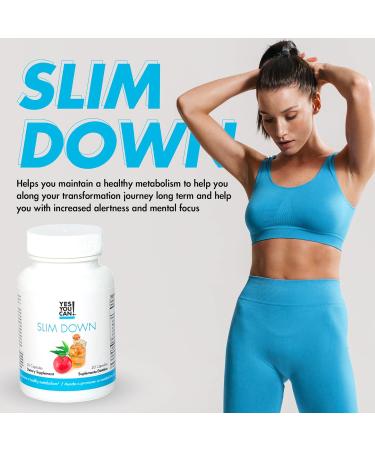 Yes You Can! Slim Down Dietary Supplements - African Mango, L-Carnitine, Apple Cider Vinegar, Green Tea Extract & Guarana Seed Extract - 30 Capsules - Buy Online on GoSupps.com