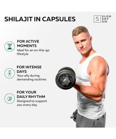 5 elementum Shilajit Capsules 180 Pieces 1000mg Per Dose Vegan High Potential From India 180 Kaps Large Jar - Buy Online on GoSupps.com