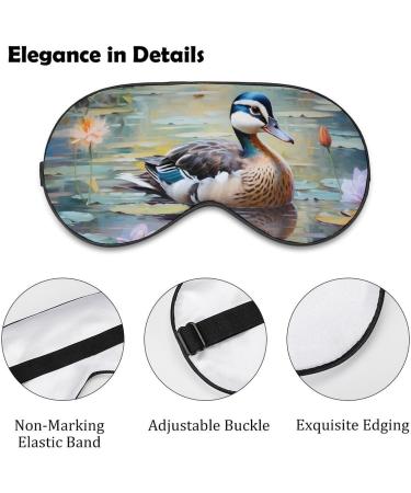 Buy Duck Lotus Prints Sleep Mask - Comfortable Ultralight Eye Cover for Travel & Sleep | Block Out Light for Men & Women - Buy Online on GoSupps.com