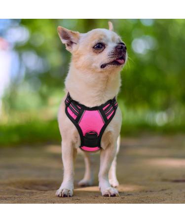 Rabbitgoo Dog Harness for Small Dogs - No Pull Adjustable & Breathable Pink XS - Safe Control & Comfort - Buy Online on GoSupps.com