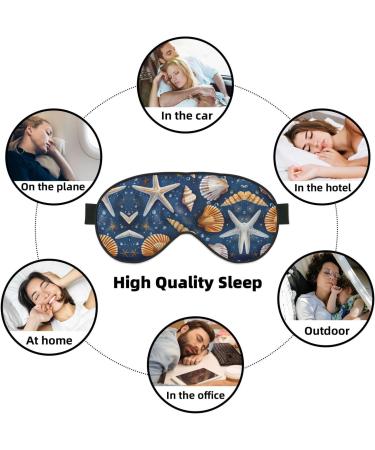 SSIMOO Adjustable Sea Star & Seashell Sleep Mask | Breathable & Fashionable Eye Mask for Comfortable Sleep - International Shipping - Buy Online on GoSupps.com