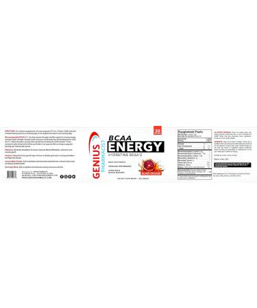 BCAA Energy Hydrating BCAAs - Blood Orange Flavor | 30 Servings | Boost Endurance & Recovery - International Shipping - Buy Online on GoSupps.com