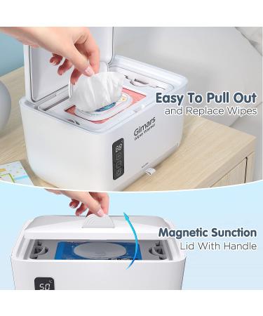 Gimars Wet Wipe Warmer with LED Temperature Control - Gentle Heating for Baby Diaper Wipes - Buy Online on GoSupps.com