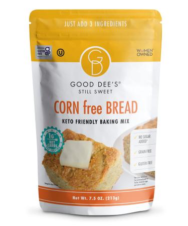 Good Dees Corn Bread Baking Mix - Grain Free, Sugar Free, Gluten Free, Wheat Free, and Low Carb,7.5 Oz