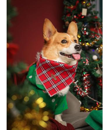 Buy Lionheart Glory Dog Haller 1 Packer Washable Soft Cotton Christmas Neck Scarf - Adjustable Checkered Kerchief for Small Dogs - Buy Online on GoSupps.com