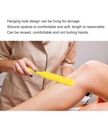 Saluaqui Silicone Wax Spatula for Hair Removal | Non-Slip High-Temperature Resistant & Reusable | Large Yellow Wax Applicator - Buy Online on GoSupps.com
