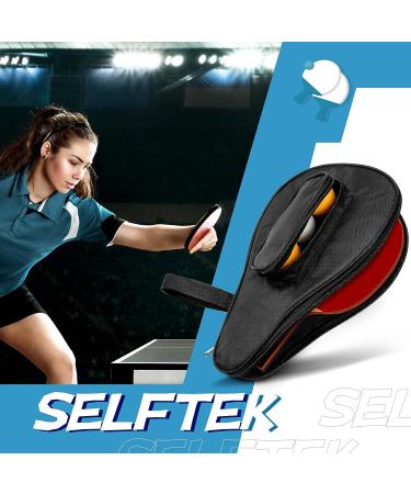 SelfTek Table Tennis Racket Cover: Ping Pong Paddle Case with Balls Pouch - Buy Online on GoSupps.com