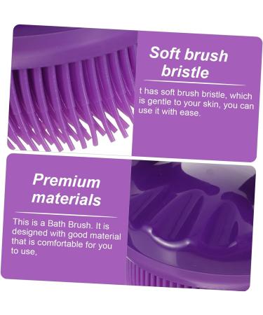 SEWACC 5pcs Silicone Bath Brush Set - Body Cleaning Massager and Shower Tool in Purple - Buy Online on GoSupps.com