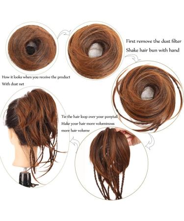 Messy Bun Hair Piece for Women Synthetic Messy Hair Bun Tousled Straight Hair Elastic Braided Chignon Hairpiece Rubber Band Scrunchie Ponytail Extensions for Women Fake Hair Accessories for Women Gi Sw37-24-27 - Buy Online on GoSupps.com