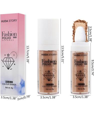 Powder White Loose Highlighter Face Body Glitter Wand Makeup Bronzer Illuminators Cosmetic for Girl Highlighters Makeup - Buy Online on GoSupps.com