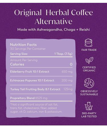 Rasa Wellderberry Adaptogenic Mushroom Coffee Alternative | Vegan Keto Ayurveda Wellness Tonic with Chaga + Reishi (8 oz. / 30 Servings) - Buy Online on GoSupps.com