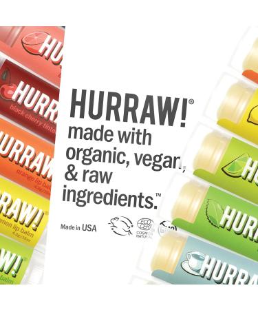 Hurraw! Lime & Coconut Lip Balm | Organic Vegan Plastic-Free | 100% Natural | Eco-Friendly Push-Up Tube Made in USA - Buy Online on GoSupps.com