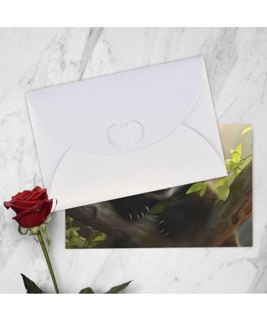 YYHWHJDE White Cute Little Panda Printing High-Grade Pearl Paper Greeting Card : 4x6 In For Birthday Card Party Invitation Card White One Size - Buy Online on GoSupps.com