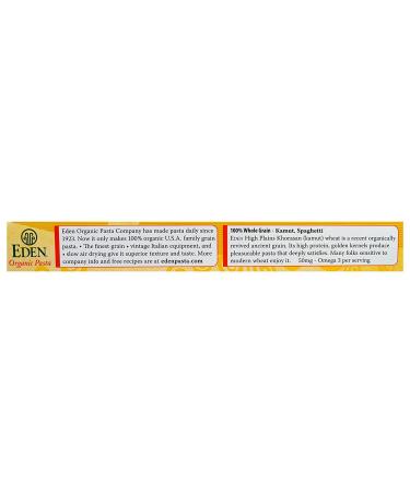 Eden Foods Organic Kamut Spaghetti - 100% Whole Grain Pasta (14 oz) - Buy Online on GoSupps.com