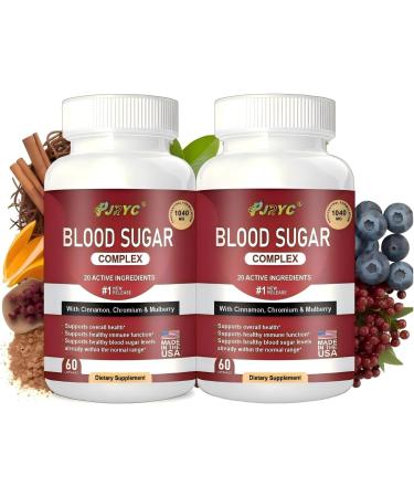 Blood Sugar Complex Supplement - Supports Healthy Blood Sugar Levels All Natural with Cinnamon Bitter Melon Chromium Garlic Hibiscus Olive Leaf Mulberry Non-GMO - 120 Capsules - Buy Online on GoSupps.com
