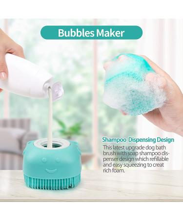 2-Pack Soft Silicone Dog Bath Brush - Pet Shampoo Massage Dispenser for Grooming - Ideal for Short & Long Haired Dogs and Cats - ISWAYSTORE - Buy Online on GoSupps.com