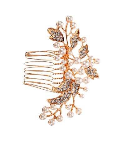 MERRYHAPY Bridal Hair Accessories Wedding Hair Accessories for Bridal Wedding Hair Side Comb Bride Hair Accessories Hair Comb for Women Hair Side Comb for Girl Pearl Hair Side Comb