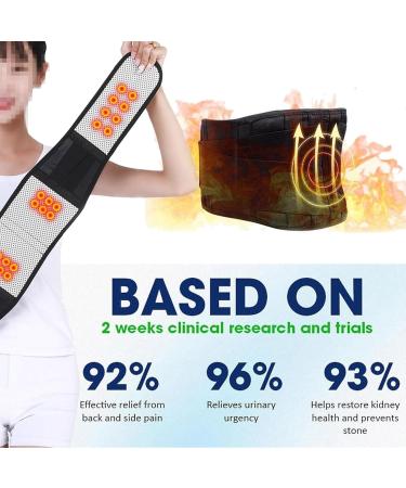 Self-Heating Acupressure Kidney Care Belt - Thermal Magnetic Waist Support for Posture Correction & Pain Relief | Black Size X-XL - Buy Online on GoSupps.com