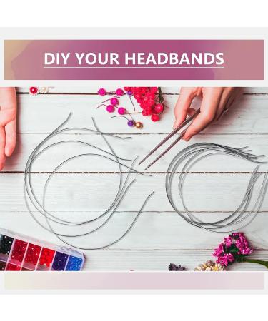 24-Piece Smooth Metal Headbands - DIY Craft Wire Frame Hairband for Women, Silver - Buy Online on GoSupps.com