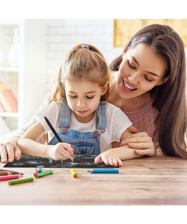 9 Pcs Scratch Art Tools Set for Adults & Kids - Scratching Drawing Kit with Artist Gloves, Bag, Coloring Pens, Stylus, Scraper, Repair Pen & Clean Brush - Buy Online on GoSupps.com