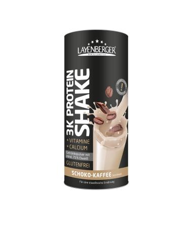 Layenberger 3K protein shake chocolate coffee 75 percent protein and only 5.9 percent carbohydrates with only 1.8 g sugar 360 g (1-pack) chocolate coffee 2023