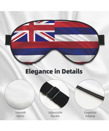 Buy Hawaiian Flag Unisex Eye Mask | Adjustable Blackout Sleep Mask for Travel Yoga & Office - Buy Online on GoSupps.com