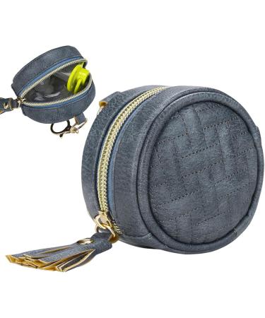 Tylyworth PU Leather Pacifier Bag | Diaper Bag Holder for Boys & Girls | Dark Blue | Holds 2 Pacifiers - 3.9 Diameter - Buy Online on GoSupps.com