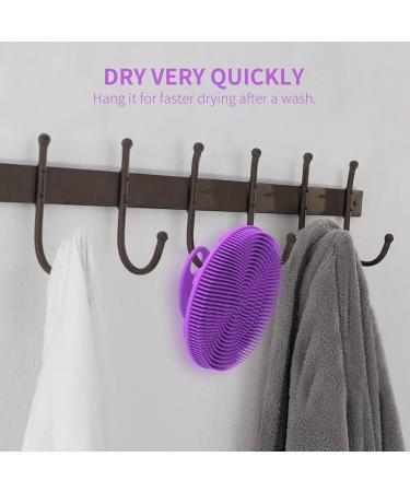 Beautail Silicone Body Brush - Gentle Peeling Shower Brush for Sensitive Skin | Hygienic & Durable | Ideal for Men & Women - Purple - Buy Online on GoSupps.com