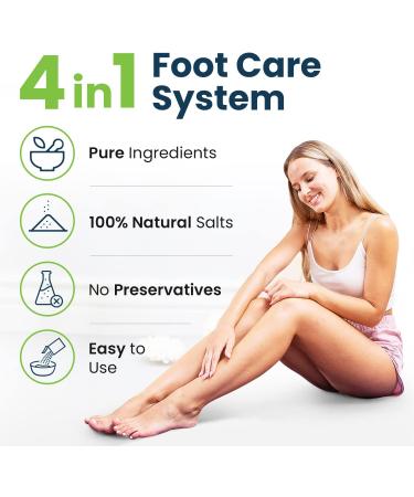 Foot Cure Exfoliator & Callus Remover Pedicure Set - Includes Foot File, Tea Tree Oil Soak, Urea Cream, USA Made - Buy Online on GoSupps.com