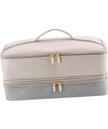 MERIGLARE Carrying Case for Hair Dryer Large Hair Stylist Suitcase Professional Double Layer Travel Bag for Hair Curler and Attachments - Buy Online on GoSupps.com