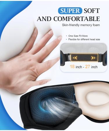 Bluetooth Sleep Headphones & White Noise Sleep Mask | 3D Eye Mask with 38 Soothing Sounds | 16hrs Playtime | Light Blocking | Auto-Off Timer | Best Sleep Accessory - Buy Online on GoSupps.com