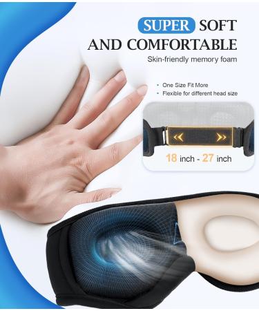 Bluetooth Sleep Headphones & White Noise Sleep Mask | 3D Eye Mask with 38 Soothing Sounds | 16-Hour Playtime | Light Blocking & Auto-Off Timer | Best Sleep Aids for Restful Sleep (Blue - Buy Online on GoSupps.com