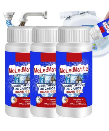 Meledmatte Meledmatte Toilet Cleaner Powerful Pipe Dredging Agent Meledmatte Sink and Drain Cleaner Meledmatte Desentupidorc De Canos Drain Gel (3 Pcs)