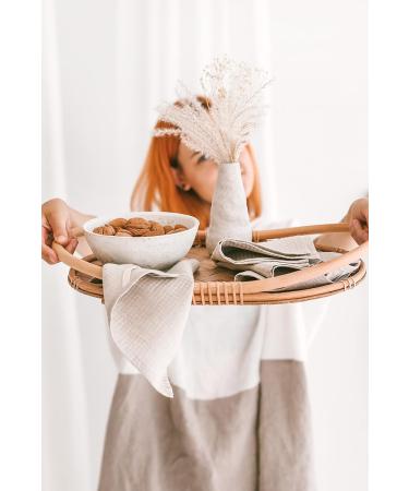 Pure Flax Linen Face Washcloths - 4-Pack 10x10-inch Natural Fiber Cloths for Women - Exfoliating Face Towel for Bathroom - Linen Wash Cloths - Buy Online on GoSupps.com