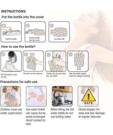 Hot Water Bottle with Burst Resistant Thermoplastic Cover | Fleece Sleeve | Relieve Muscle Aches, Pains, Menstrual Cramps | 1.8L Faux Fur, Brown/Silver - Buy Online on GoSupps.com