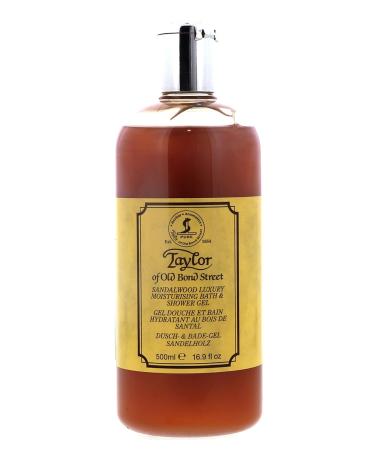 Taylor of Old Bond Street Sandalwood Bath & Shower Gel 500ml - Luxurious Moisturizing Formula for All Skin Types - International Shipping Available - Buy Online on GoSupps.com