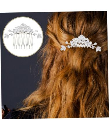 Beaupretty Bride Wedding Hair Comb bangs flower side rhinestone hair bridal side for women crystal rhinestones bridal hair combs for wedding decorate lace aluminum alloy Pearl Hair Comb - Buy Online on GoSupps.com