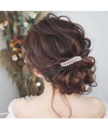 Yheakne Crystal Wedding Hair Clip Barrette Gold Rhinestone Hair Barrette Clips Bling Bridal Headpieces Decorative Head Clip Headwear Crystal Hair Clip Shine Cz Bride Hair Accessories for Women(Gold) - Buy Online on GoSupps.com
