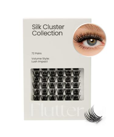 Cashmeren Silk Cluster Lashes DIY Individual Eyelashes At Home Extensions Dramatic for a Bold Striking Effect Lashes for Photoshoots and Party 72 Lash Clusters Lush Impact D-10-16 MIX