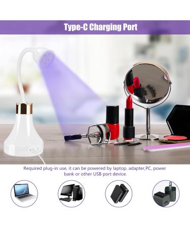 Rose Mini Nail Dryer - Aceshop 18W UV LED Nail Lamp for Gel Polish, Portable and USB Rechargeable, 360 Rotatable Design - Quick Dry Curing Lamp for DIY Manicure at Home or Salon - Buy Online on GoSupps.com