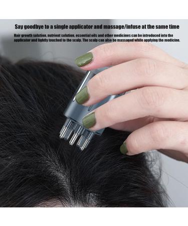 Fezewurs Hair Applier Bottle for Scalp - Refilling Oil Applicator Comb | Scalp Massage Device for Hair Care | Perfect for Men & Women - Blue - Buy Online on GoSupps.com