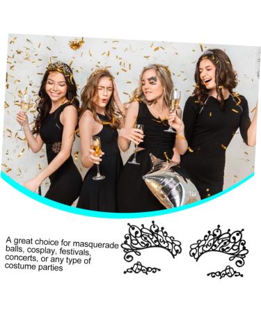 Healeved 3 pairs Eyeliner Popular Eyeshadow Sticker Fabric Drama Liner Pride Jewelry Lace Black Stickers 13.00X6.00X0.10CM Black - Buy Online on GoSupps.com