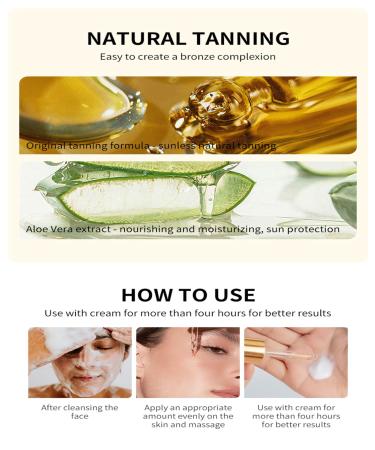 Natural Glow Instant Sun Drops Sunless Tanning for Face and Body Instant Sun Bronzing Drops Oil Free 1 Fl Oz (1 Fl Oz) - Buy Online on GoSupps.com